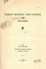 Front cover of Public school text-books in Ontario by Edwin Theodore White