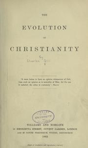 Front cover of The evolution of Christianity by Charles Gill