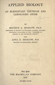 Cover of Applied biology by Maurice Alpheus Bigelow