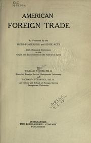 Cover of American foreign trade by William Frederick Notz
