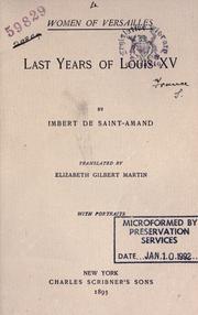 Cover of Women of Versailles by Arthur Léon Imbert de Saint-Amand
