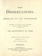 Cover of Home dissertations by Tilton, E. Stevens Mrs.