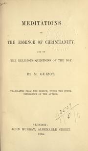 Cover of Meditations on the essence of Christianity by François Guizot