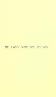 Cover of Mr. Romford's hounds by Robert Smith Surtees