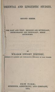 Cover of Oriental and linguistic studies by William Dwight Whitney