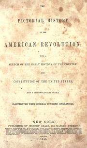 Cover of The pictorial history of the American revolution by Robert Sears