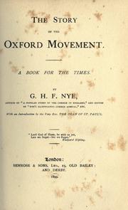 Front cover of The story of the Oxford movement by George Henry Frederick Nye