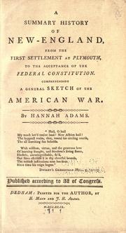 Cover of A summary history of New-England by Hannah Adams