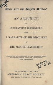 Front cover of Wann wurden unsere Evangelien verfasst? by Constantin von Tischendorf