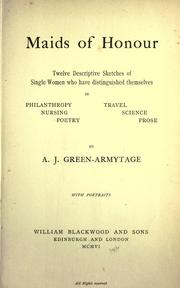 Front cover of Maids of honour by A. J. Green-Armytage