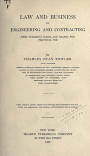 Front cover of Law and business of engineering and contracting with numerous forms and blanks for practical use by Fowler, Charles Evan