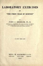 Front cover of Laboratory exercises of "The first year of science" by John C. Hessler by John C. Hessler