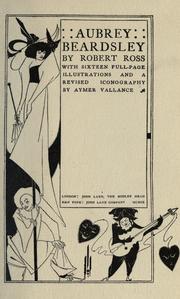 Cover of Aubrey Beardsley by Robert Baldwin Ross