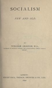 Front cover of Socialism, new and old by Graham, William