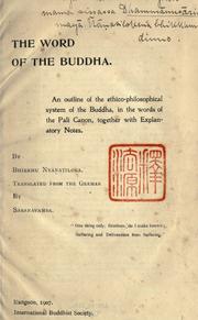 Cover of Wort des Buddha by Nyanatiloka Bhikkhu.