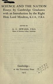 Front cover of Science and the nation by A. C. Seward