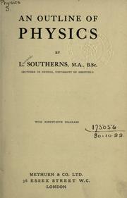 Front cover of An outline of physics by Southern Leonard