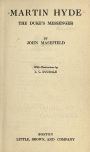 Cover of Martin Hyde by John Masefield