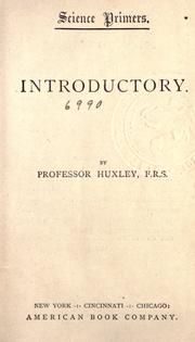 Cover of Introductory by Thomas Henry Huxley