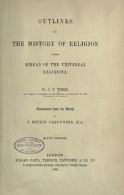Cover of Outlines of the history of religion by Tiele, C. P.