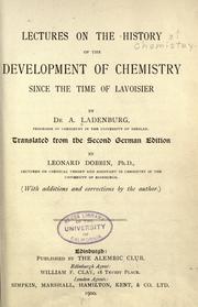 Cover of Vorträge über die Entwicklungsgeschichte der Chemie von Lavoisier bis zur Gegenwart by Ladenburg, Albert