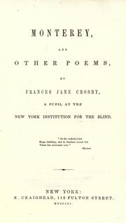 Cover of Monterey by Fanny Crosby