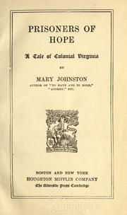 Front cover of Prisoners of hope by Mary Johnston