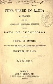 Front cover of Free trade in land by James Beale
