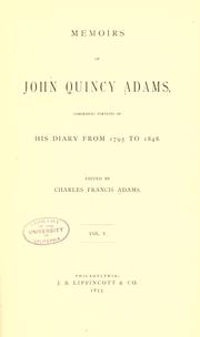 Cover of Memoirs of John Quincy Adams by John Quincy Adams