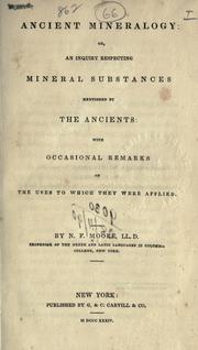 Cover of Ancient mineralogy by Nathaniel Fish Moore