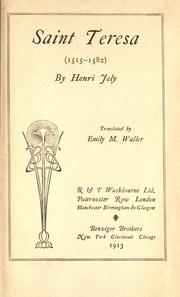 Cover of Saint Teresa by Henri Joly