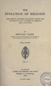 Cover of The evolution of religion by Edward Caird