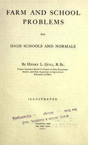 Front cover of Farm and school problems for high schools and normals by Henry Louis Goll