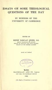 Front cover of Essays on some theological questions of the day by William Cunningham