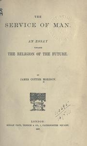 Front cover of The service of man by Morison, James Cotter
