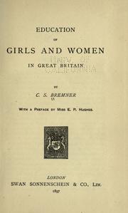 Front cover of Education of girls and women in Great Britain by Christina Sinclair Bremner