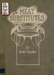 Cover of Meat substitutes by Isabel Goodhue