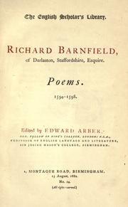 Front cover of Poems, 1594-1598 by Richard Barnfield