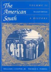 Front cover of Vol. II The American South by William J., Jr. Cooper