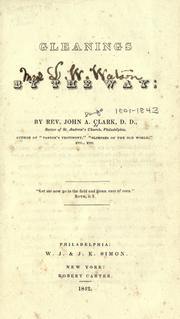 Cover of Gleanings by the way . by Clark, John A.