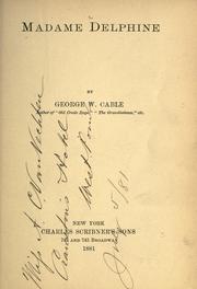 Cover of Madame Delphine by George Washington Cable
