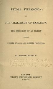Cover of Ettore Fieramosca by Massimo d'Azeglio