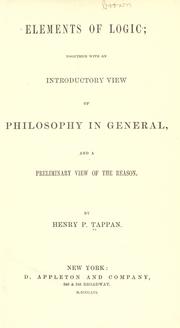 Cover of Elements of logic by Henry Philip Tappan
