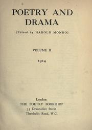 Cover of Poetry and drama by Unknown