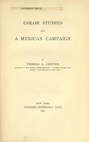 Cover of Color studies by Thomas Allibone Janvier