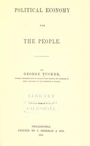 Cover of Political economy for the people by George Tucker