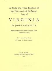 Cover of Discoverie of the north part of Virginia by John Brereton