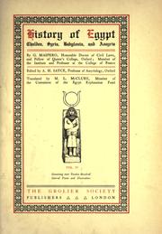 Cover of History of Egypt, Chaldea, Syria, Babylonia, And Assyria by Gaston Maspero