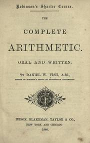 Cover of The complete arithmetic by Daniel W. Fish