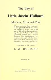 Front cover of The life of little Justin Hulburd by E. W. Hulburd